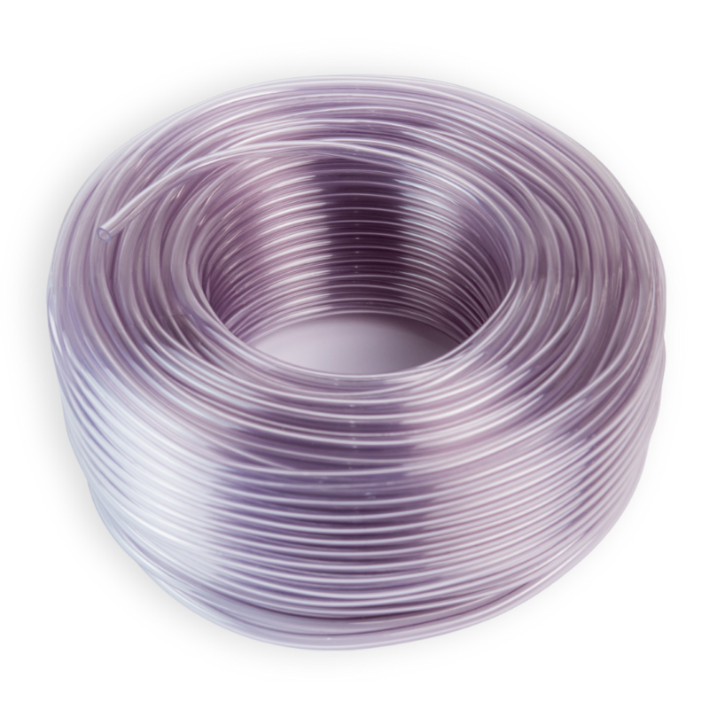 Foto em fundo branco digital mostrando a vista isométrica da mangueira para nível Construkt de 1,5mm.